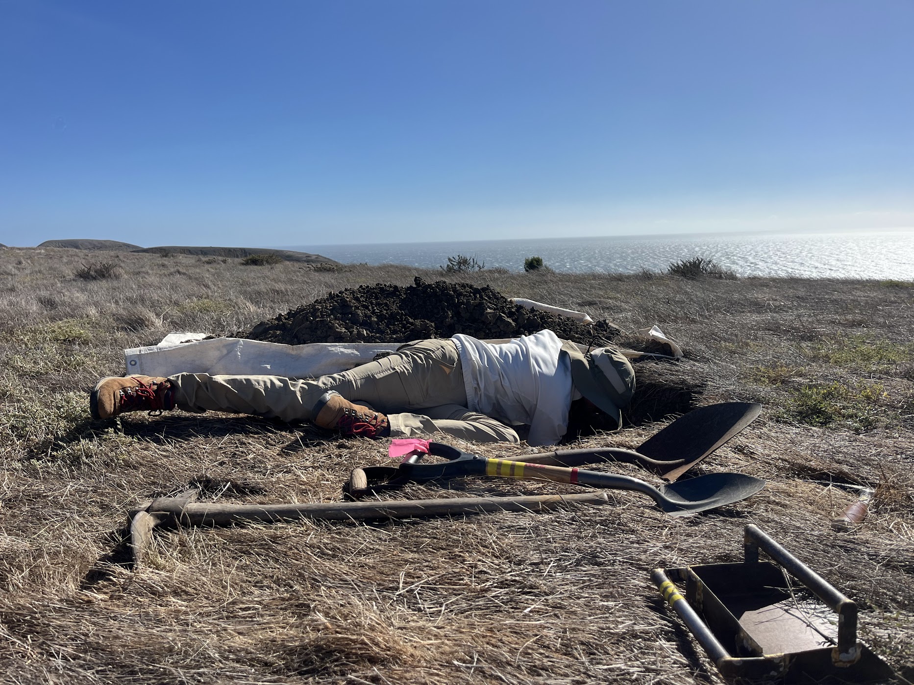 Excavating a soil pit, 2025.